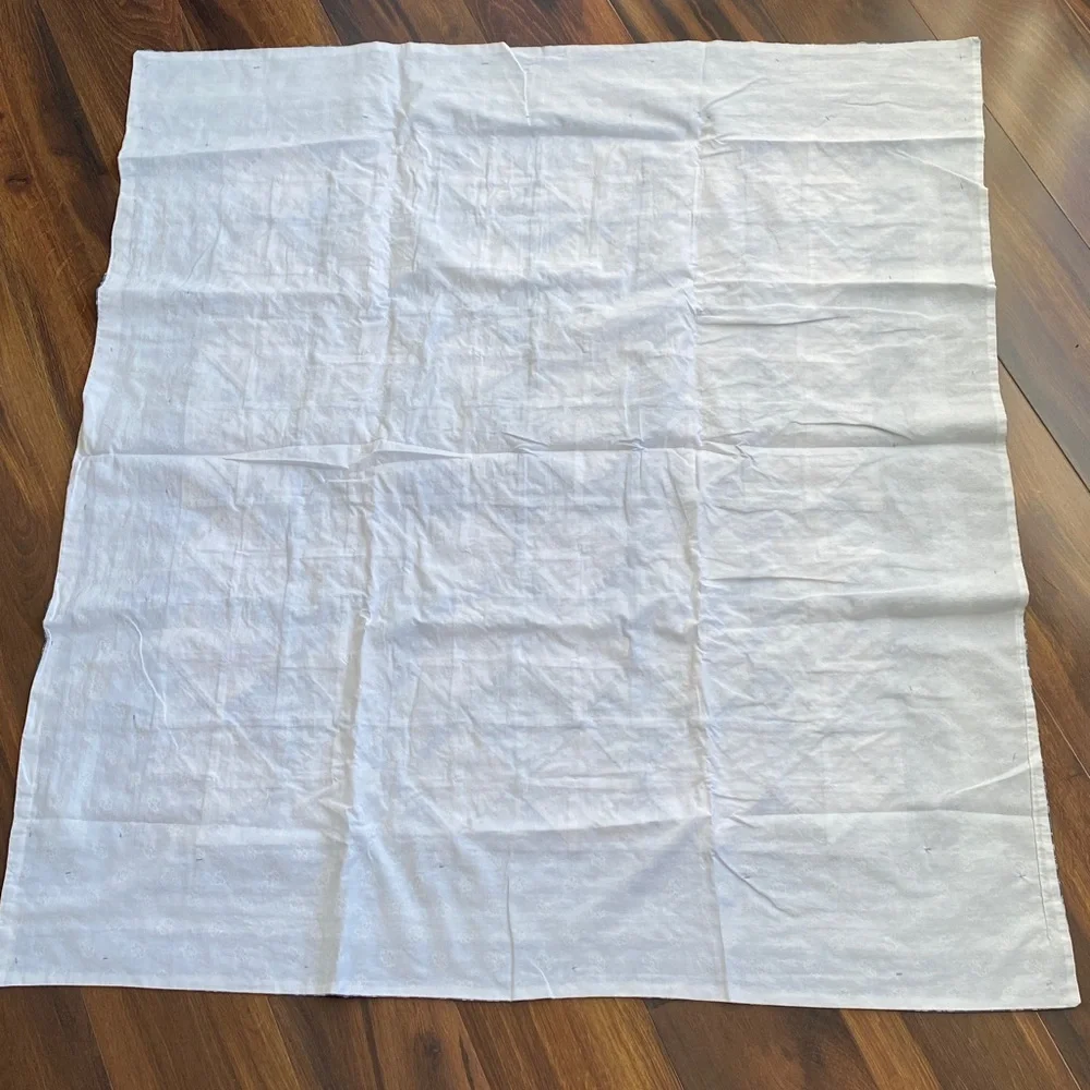 40”x44” Handmade Patchwork Knot Square Quilt Blue Florals Cotton
